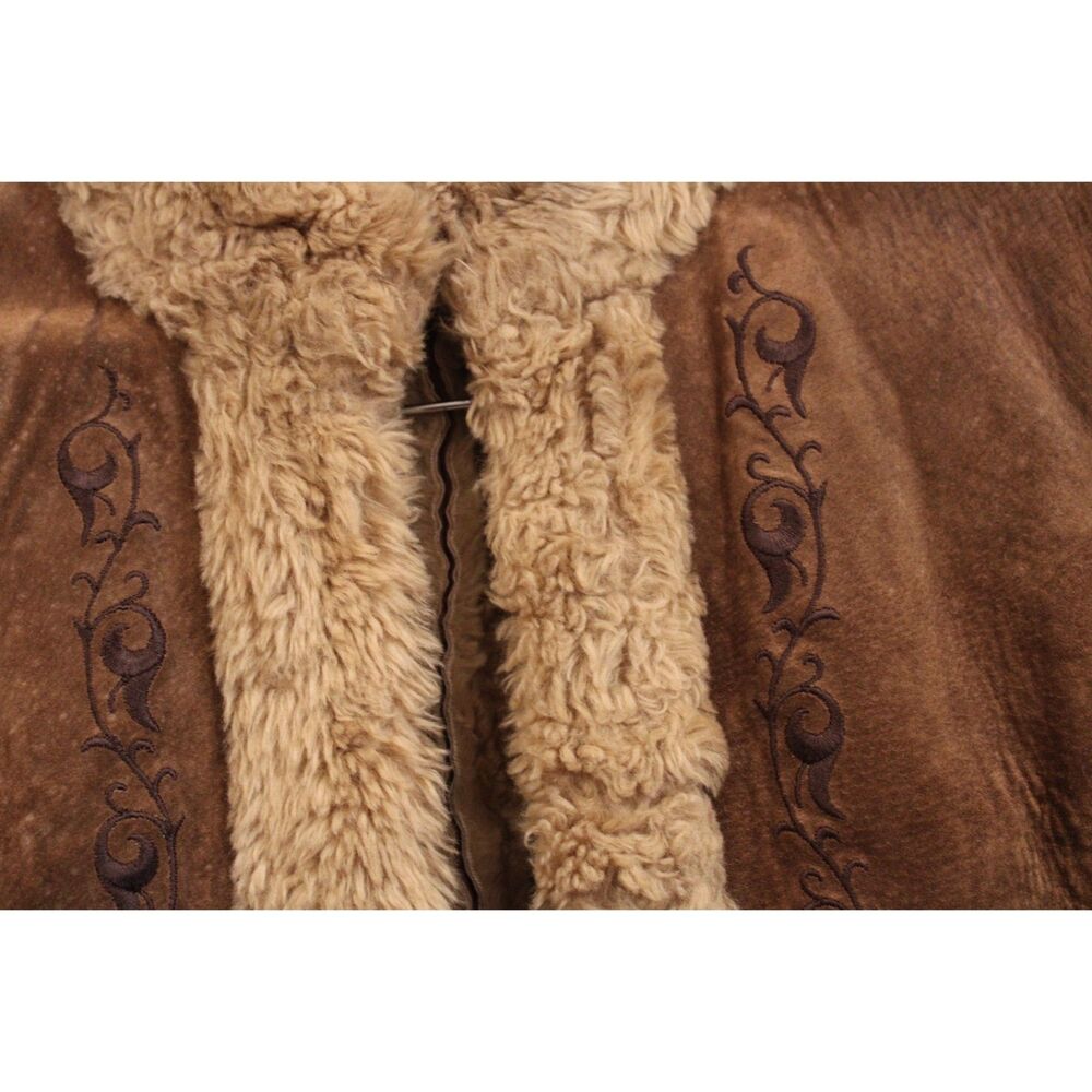 Vintage Guess leather Penny Lane style jacket size small with faux fur lining - Picture 11 of 12